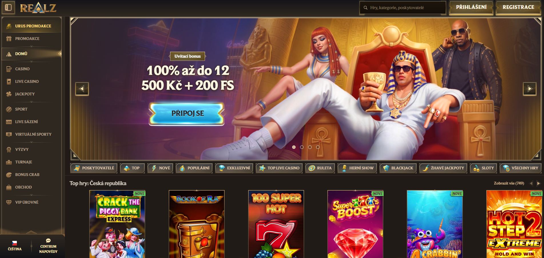 Realz Casino vám dá 100 % jen za rychlý vklad na váš účet